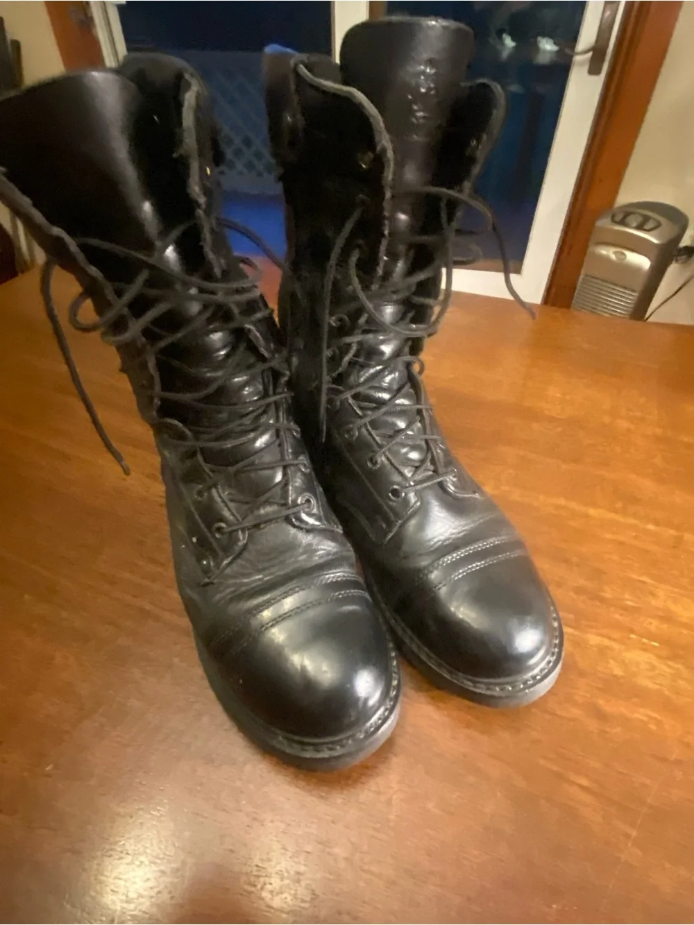 Rocky 2090 10” Paraboot Zip Combat Boots Mens size 8.5M Black Leather Military